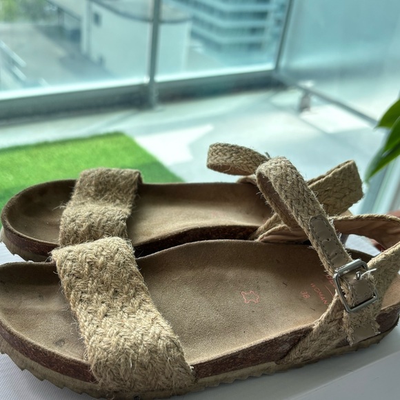 Seaside espadrille sandals with cork sole - Picture 1 of 5